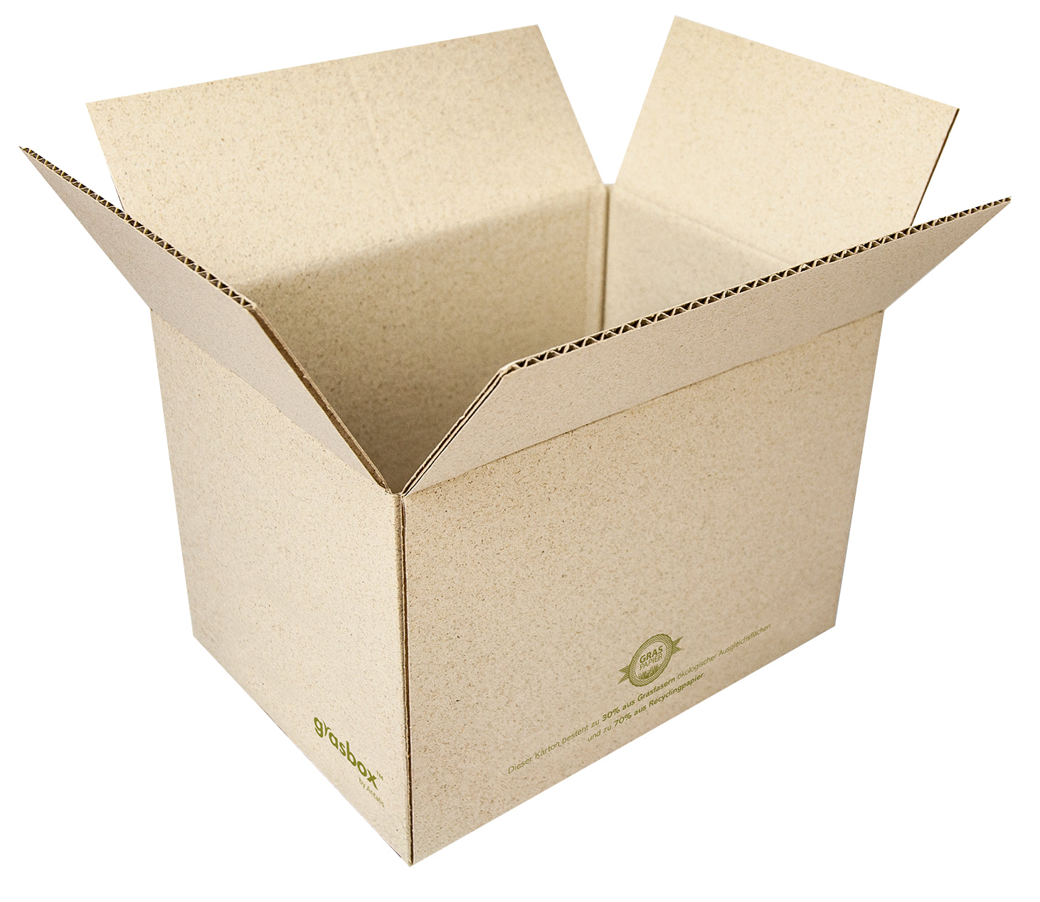 Neutral Versandkarton – 390 × 325 × 135 mm, Graspapier