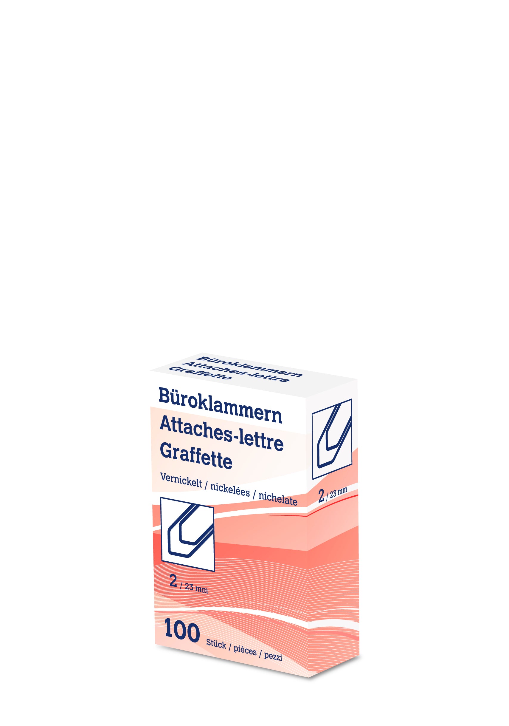 Neutral Büroklammern 85 mm – vernickelt