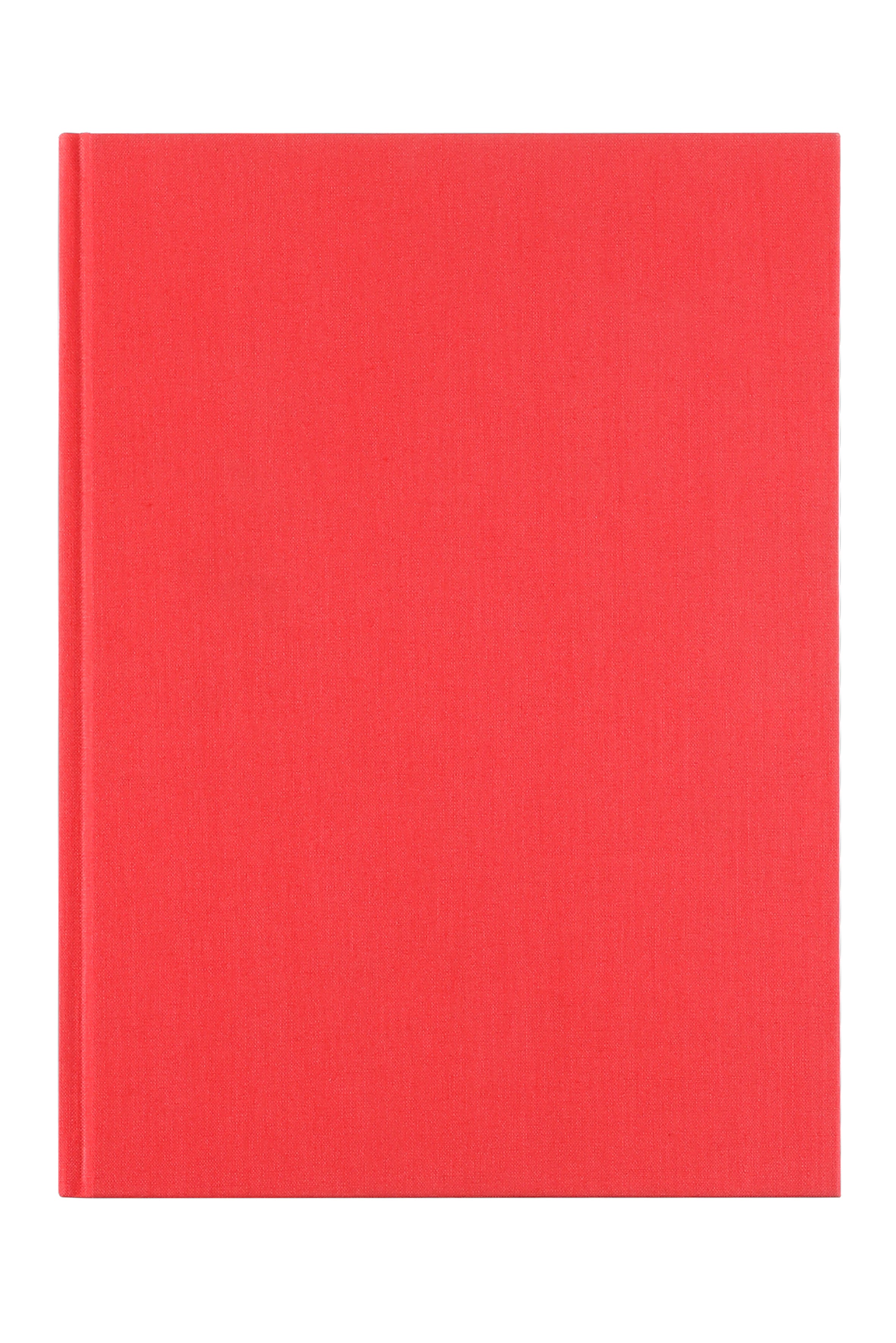 Neutral Notizbuch – A4 – blanko – 96 Blatt – gebunden, Lesezeichen, Leineneinband – rot
