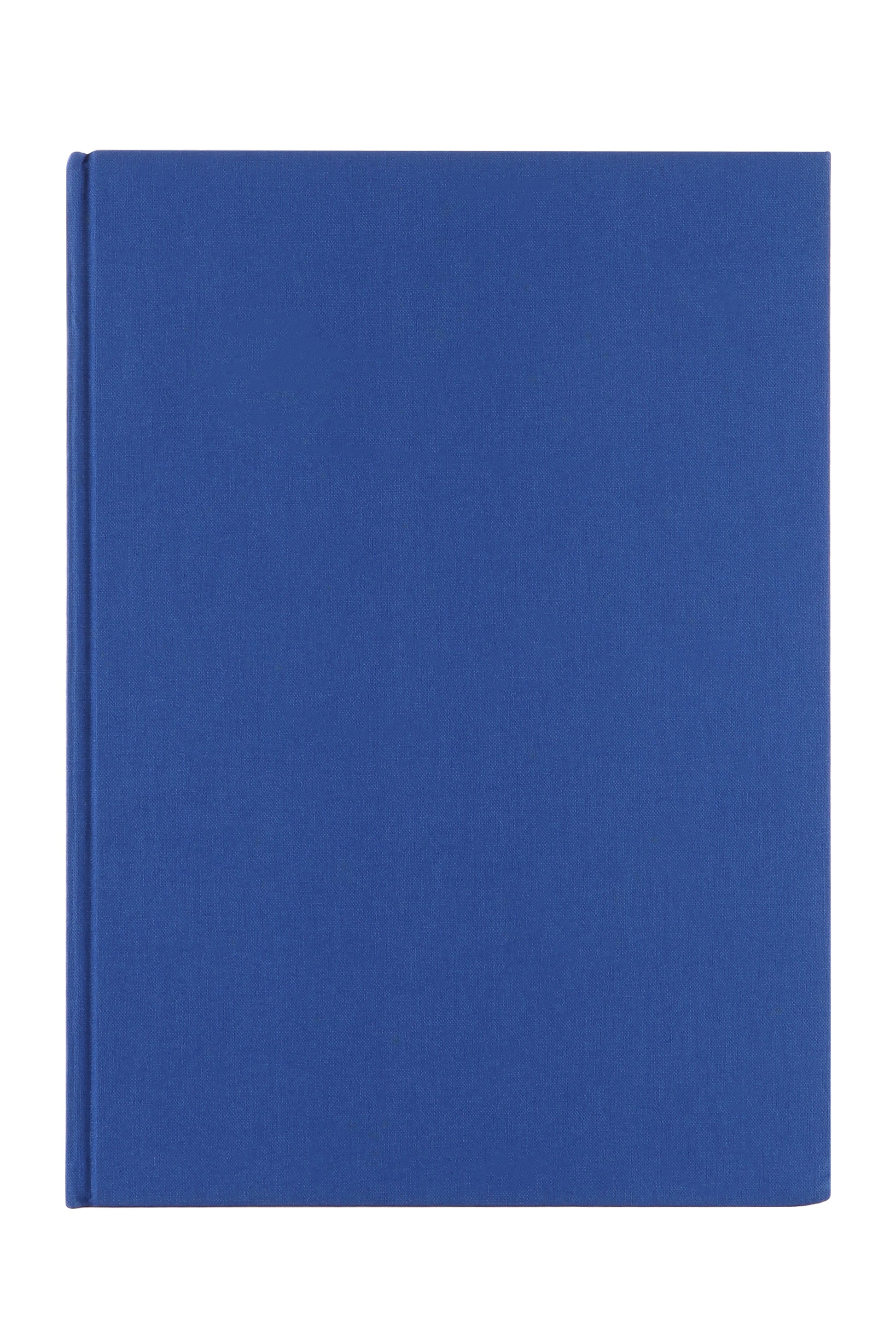 Neutral Notizbuch – A4 – blanko – 96 Blatt – gebunden, Leineneinband, Lesezeichen – blau