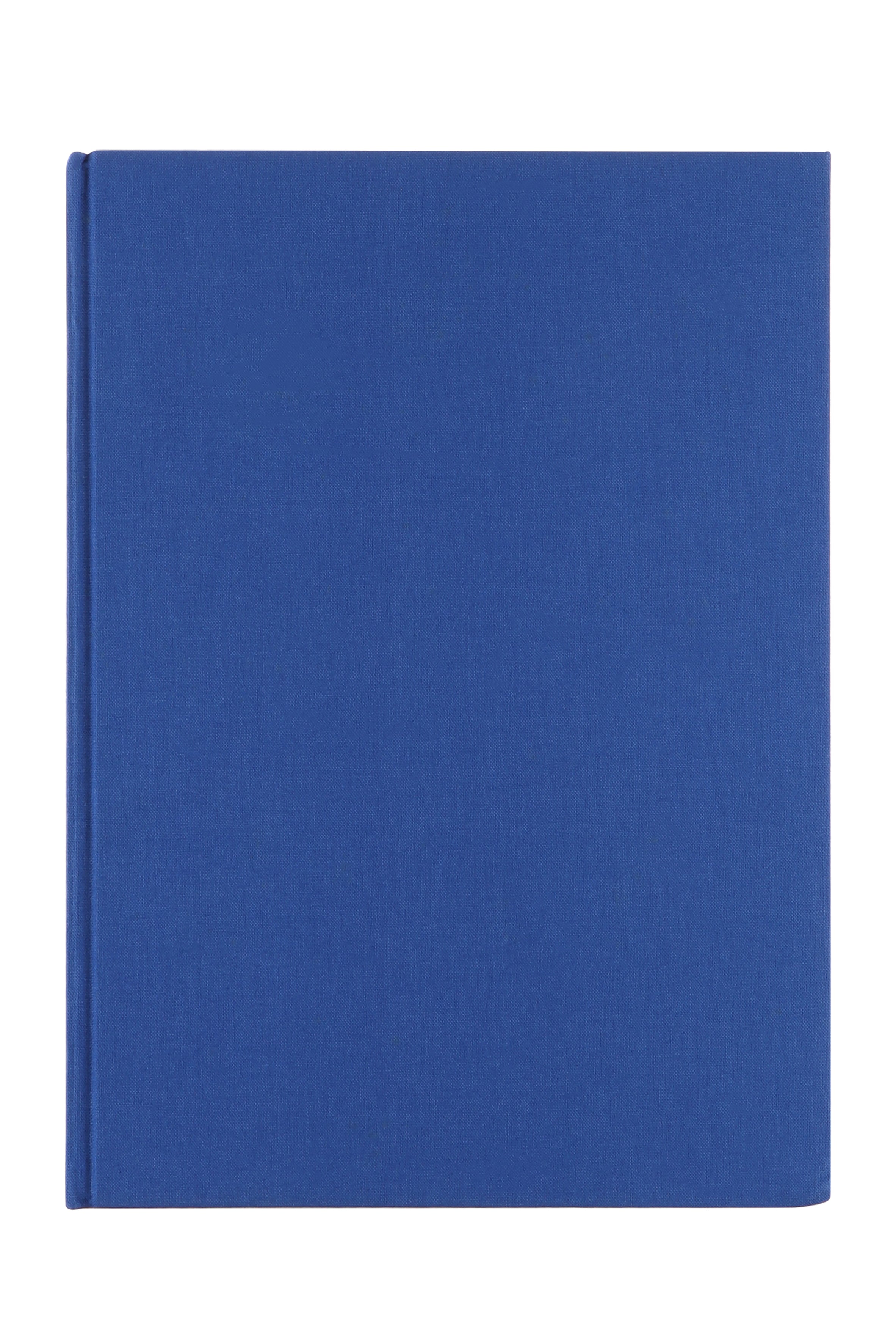 Neutral Notizbuch – A4 – blanko – 96 Blatt – gebunden, Leineneinband, Lesezeichen – blau