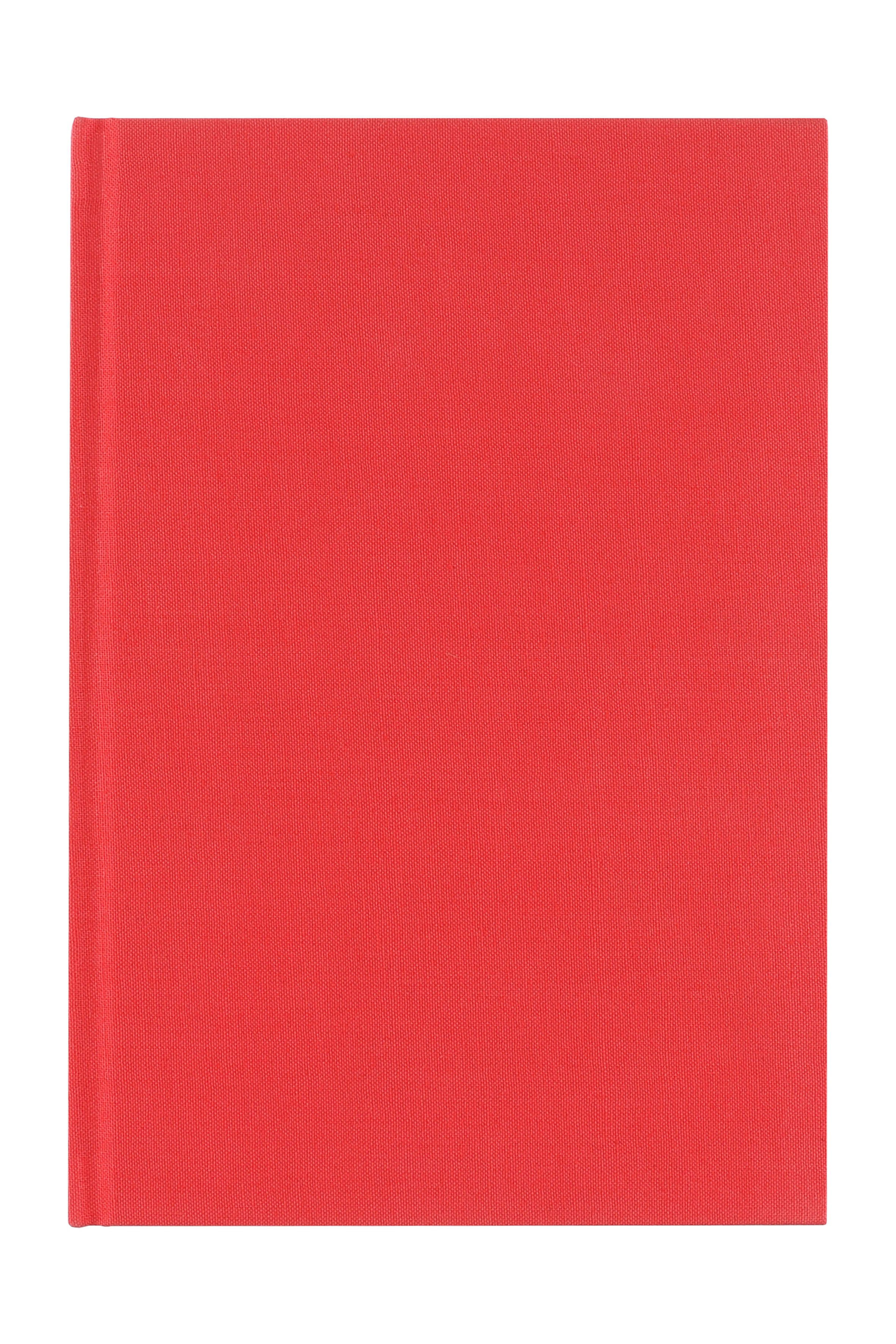 Neutral Notizbuch – A5 – liniert – 96 Blatt – gebunden, Leineneinband, Lesezeichen, rot
