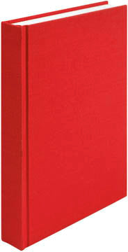 Neutral Notizbuch – A6 – blanko – 192 Blatt – gebunden, Leineneinband, Lesezeichen, rot