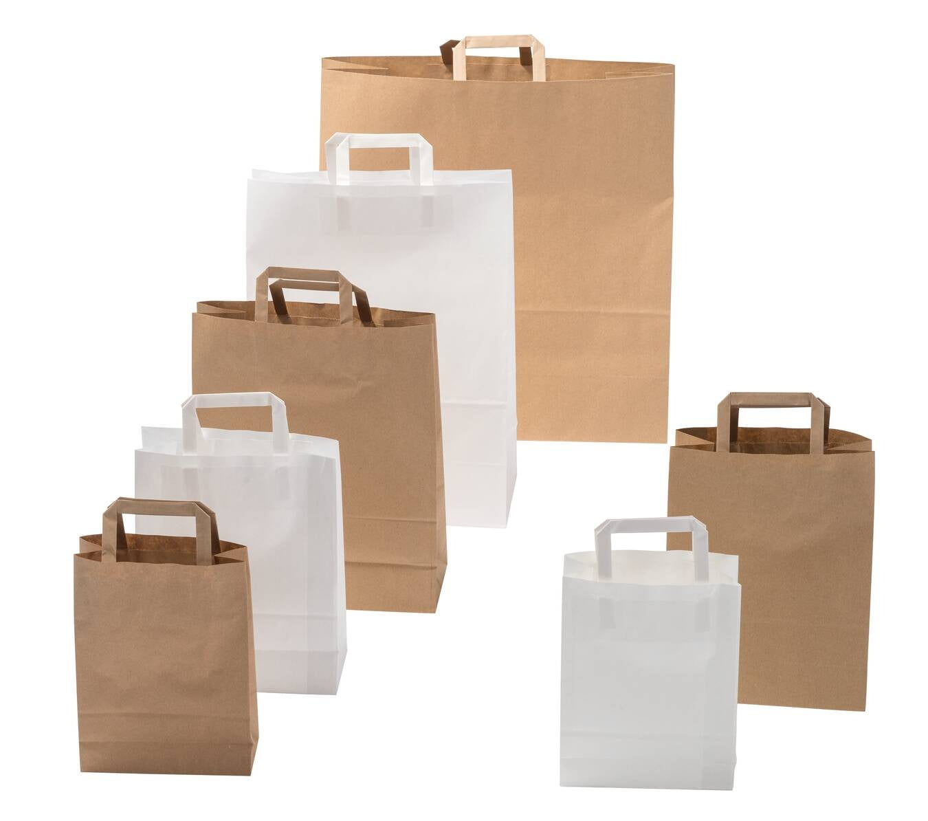 Neutral Braune Papiertragetaschen – 385 × 335 × 580 mm – 90 g/m²