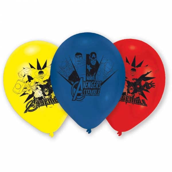 Neutral Avengers Luftballons – mehrfarbig – Ø 22,8 cm – Latex – 6 Stk