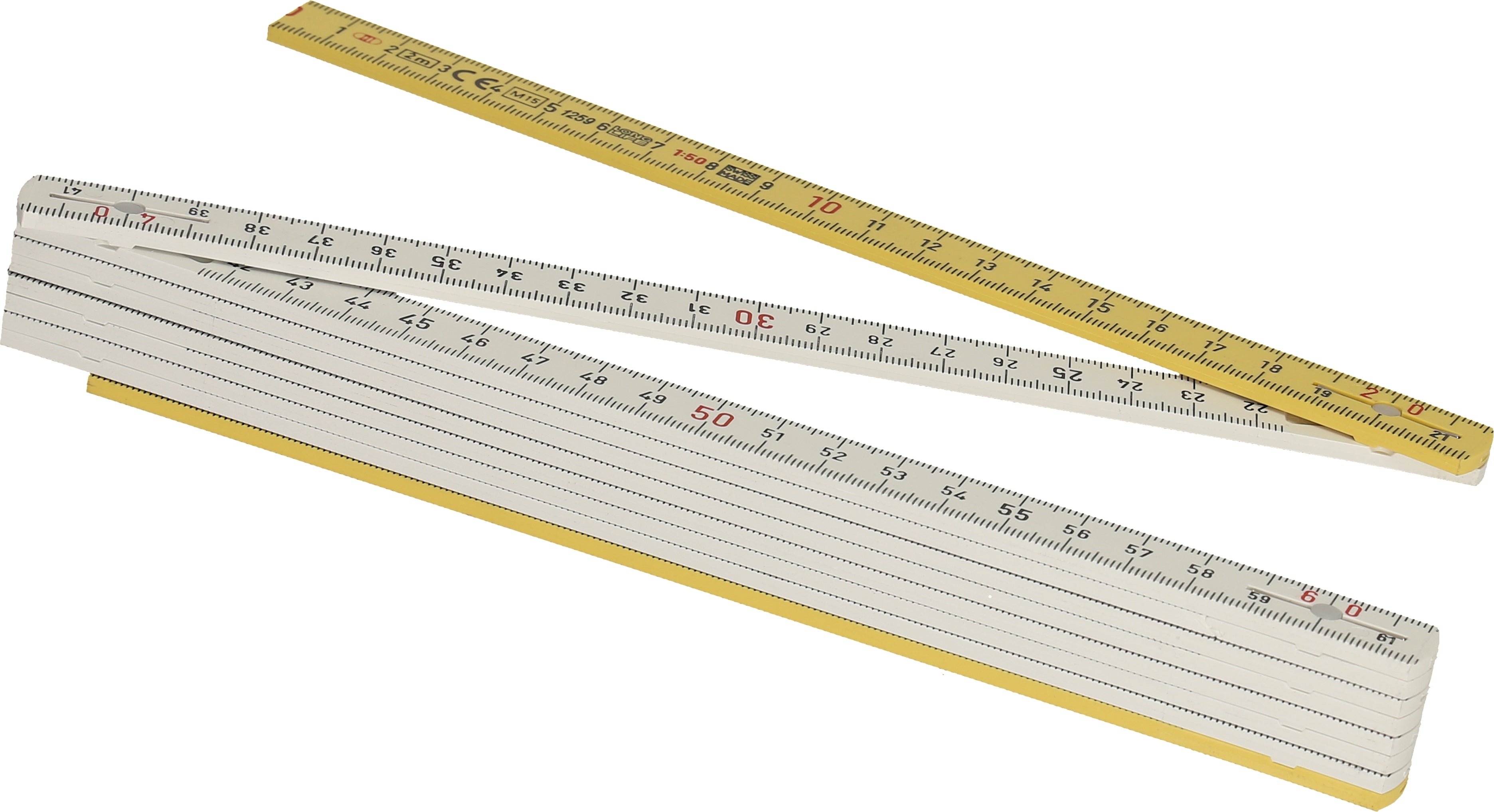 Neutral Longlife Doppelmeter A10331 – 2 m, Nylon (PA), Duplex-Teilung – für Pläne 1:20 und 1:50