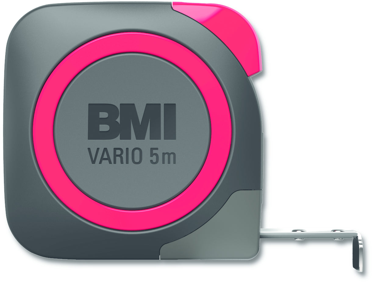 Neutral Rollmeter Vario – 3 m, weisslackiertes Stahlband, automatischer Bandrücklauf mit Stopptaste