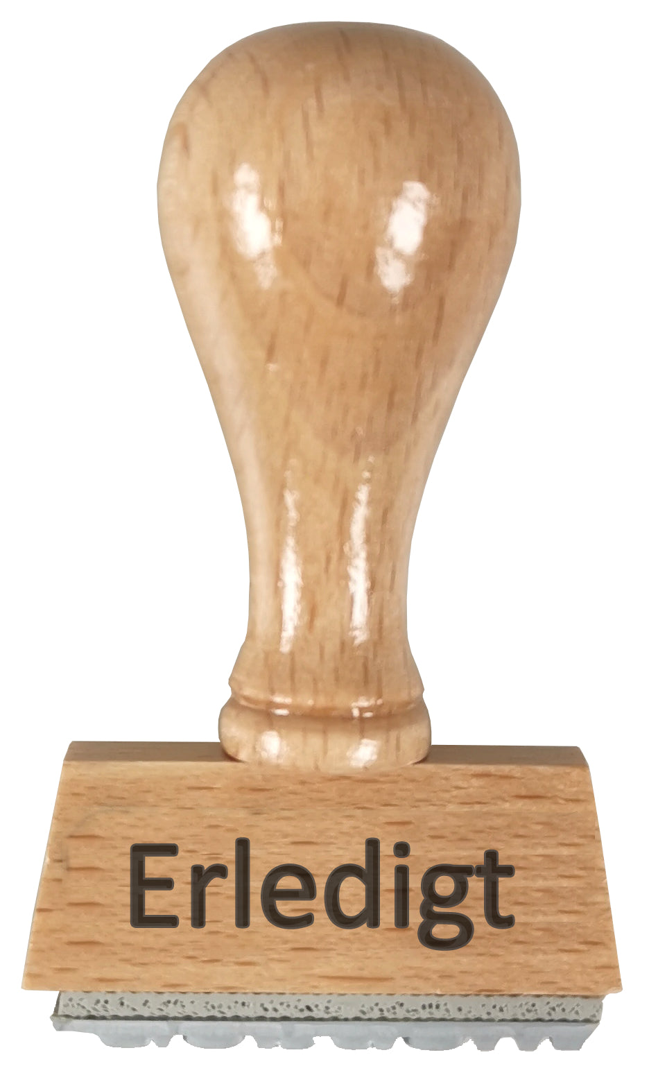 Neutral Wortstempel, Text Erledigt – Abdruck 67 × 28 mm, Holz, Gummiplatte