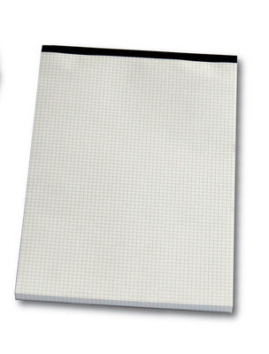 Neutral Notizblock – A4 – kariert 4 mm – 100 Blatt – 80 g/m², weiss