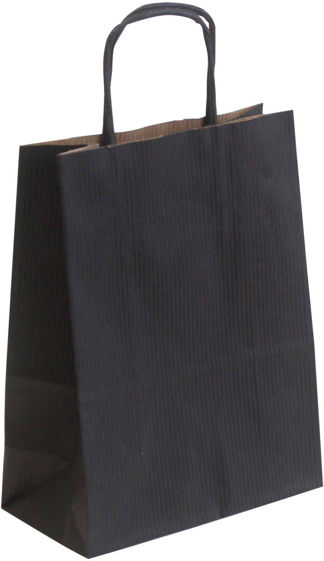 Neutral ALLEGRA Papiertragetaschen Kraftpapier Schwarz – 165 × 290 × 80 mm – 110 g/m²