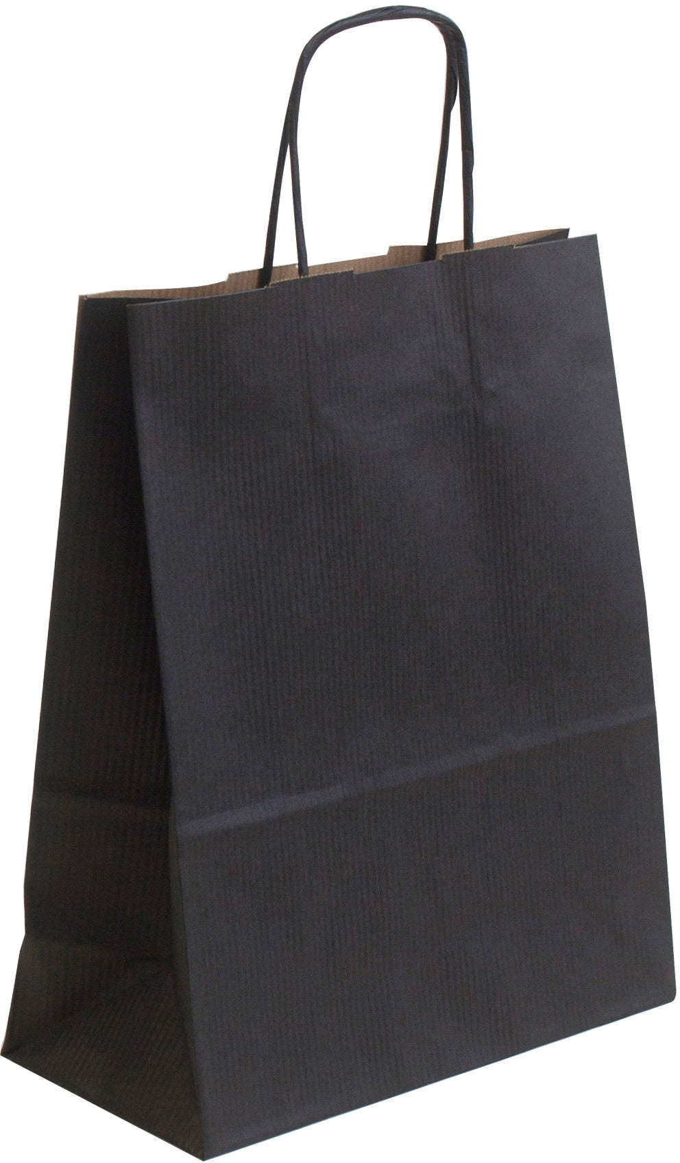 Neutral Geschenktasche Allegra Kraftpapier Schwarz – 223 × 370 × 80 mm – Gedrehte Papierkordeln, 110 g/m²