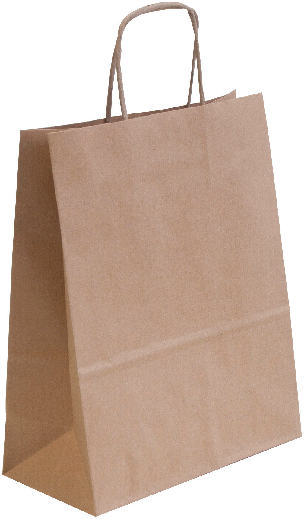 Neutral Tragetasche Allegra – 240 × 94 × 362 mm, mit gedrehten Papierkordeln, Kraftpapier, 110 g/m², natur – 25 Stk.