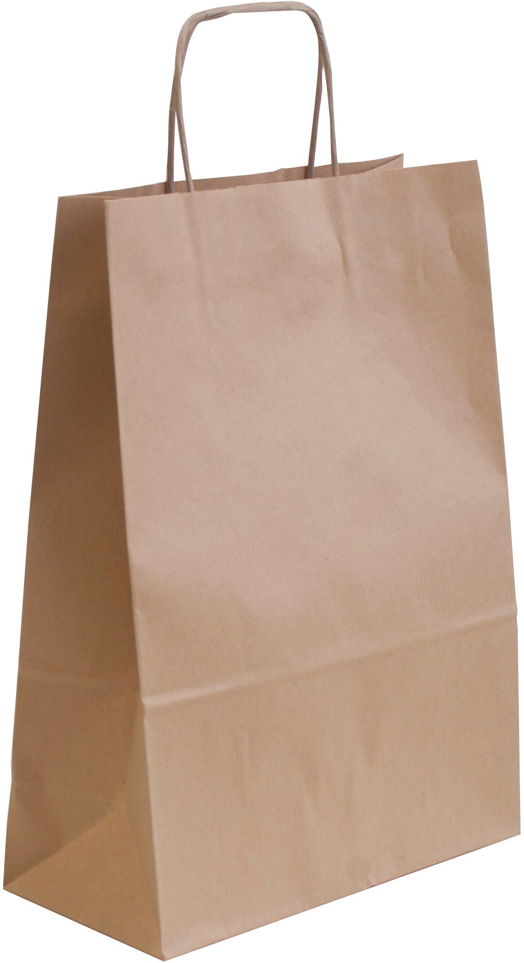 Neutral Allegra Tragetasche – 265 × 80 × 450 mm, mit gedrehten Papierkordeln, Kraftpapier, 110 g/m², natur
