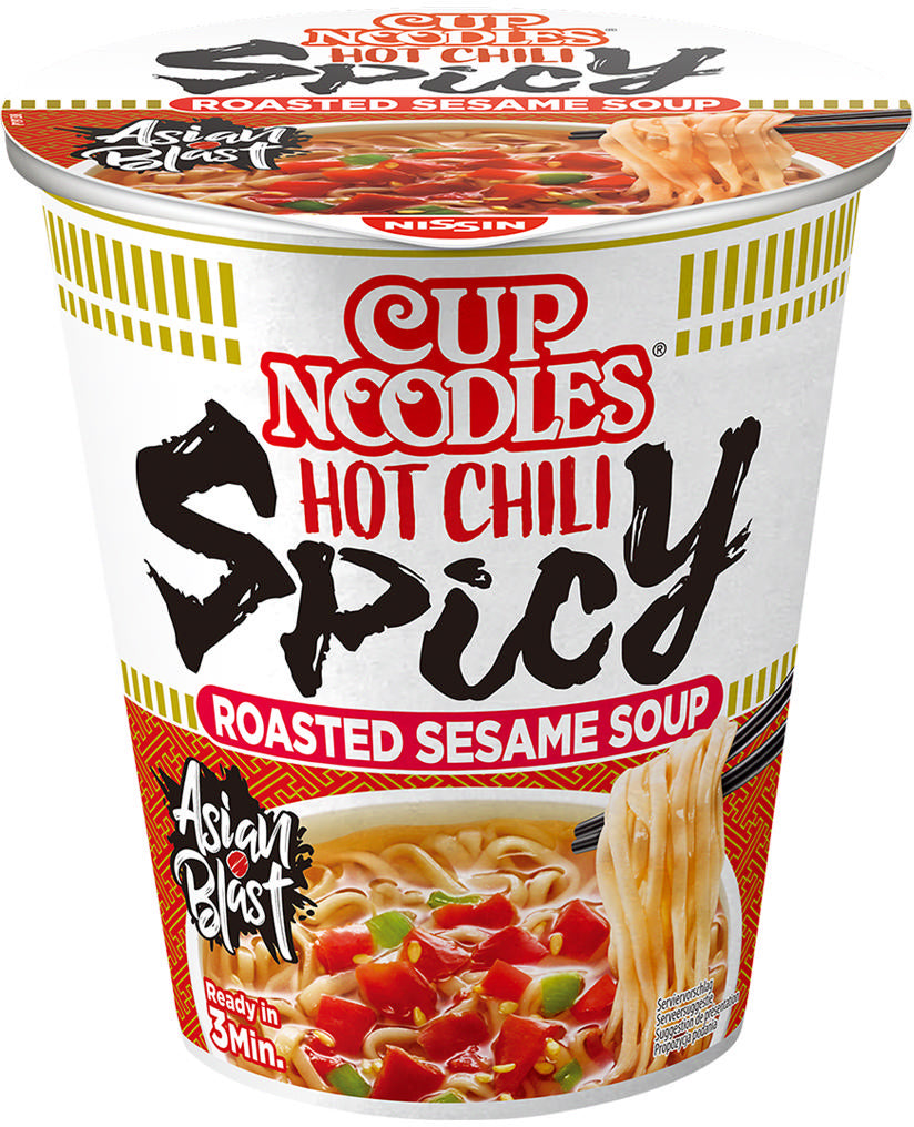 Nissin Instantnudeln Chili & Sesam Becher – 81 g
