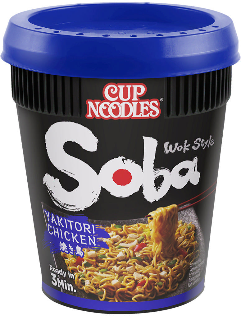 Nissin Soba Instantnudeln Yakitori & Poulet Becher – 92 g