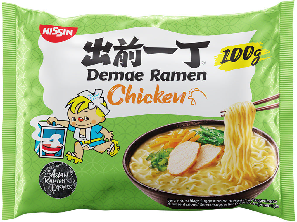 Nissin Demae Ramen Instantnudeln Poulet Beutel – 100 g