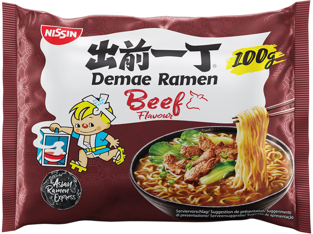 Nissin Instantnudeln Rind Beutel – 100 g