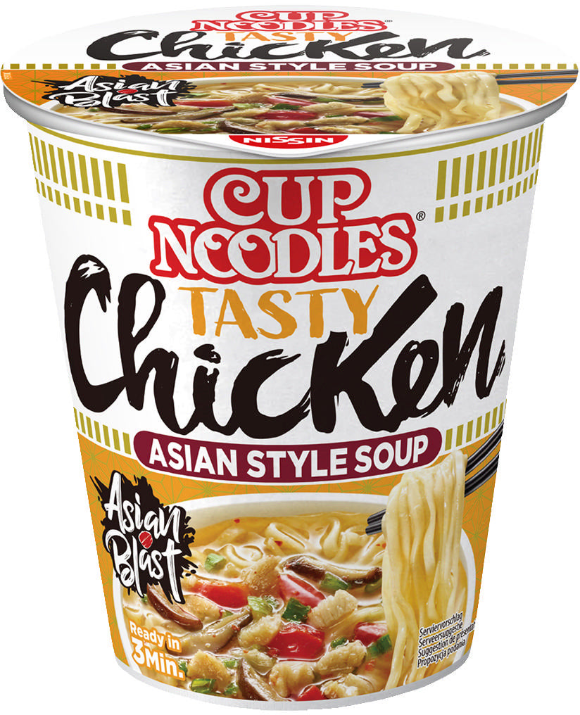 Nissin Cup Noodles Instantnudeln, Ingwer & Poulet, Becher – 63 g