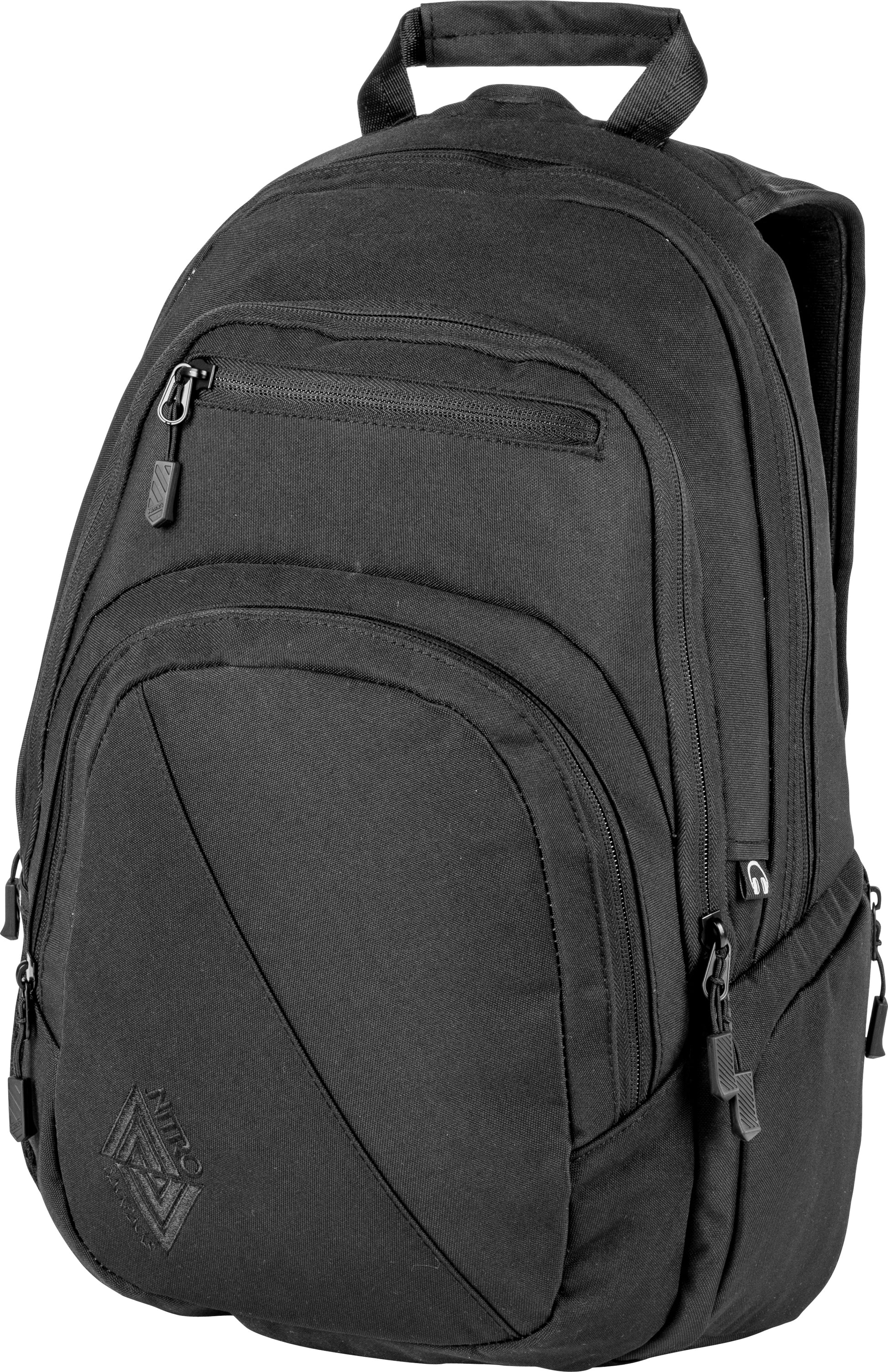 Nitro Notebook-Rucksack Stash 29 – 29 l, mit isoliertem Kühlfach – True Black, 490 × 320 × 220 mm