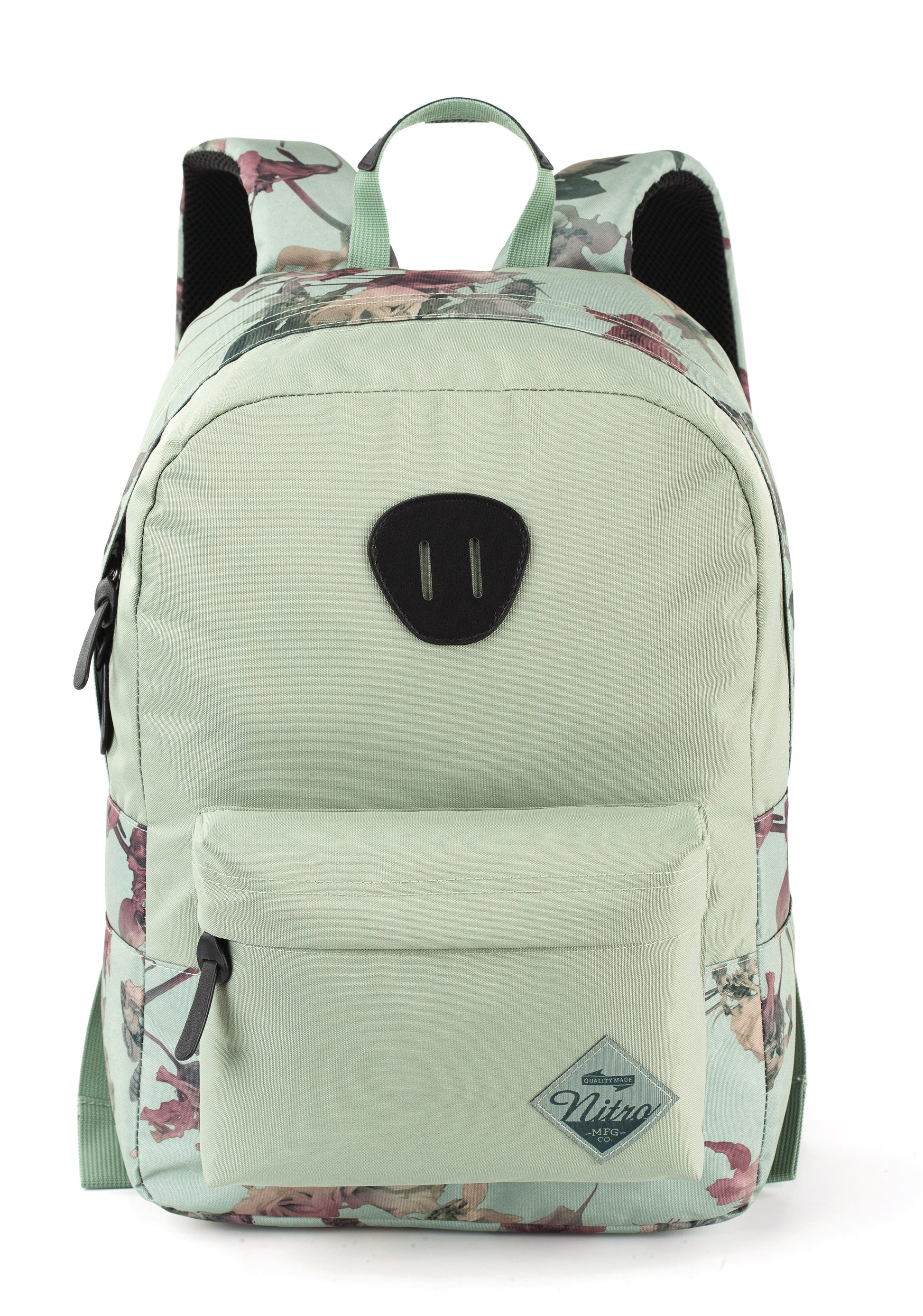 Nitro City-Rucksack Urban Classic – für 15″, 20 l, Kunstleder-Applikationen – Dead Flower, 300 × 450 × 150 mm