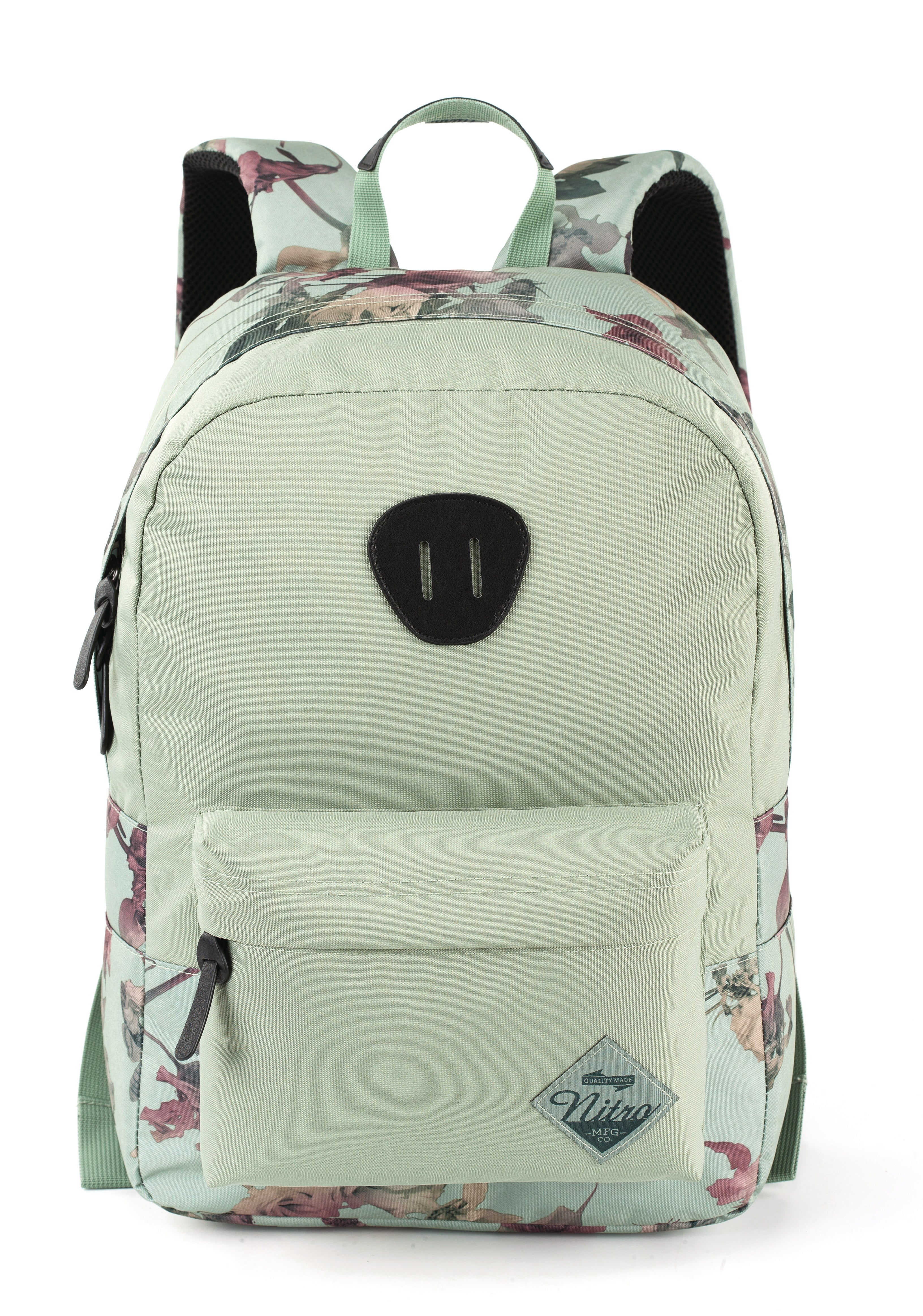 Nitro City-Rucksack Urban Classic – für 15″, 20 l, Kunstleder-Applikationen – Dead Flower, 300 × 450 × 150 mm