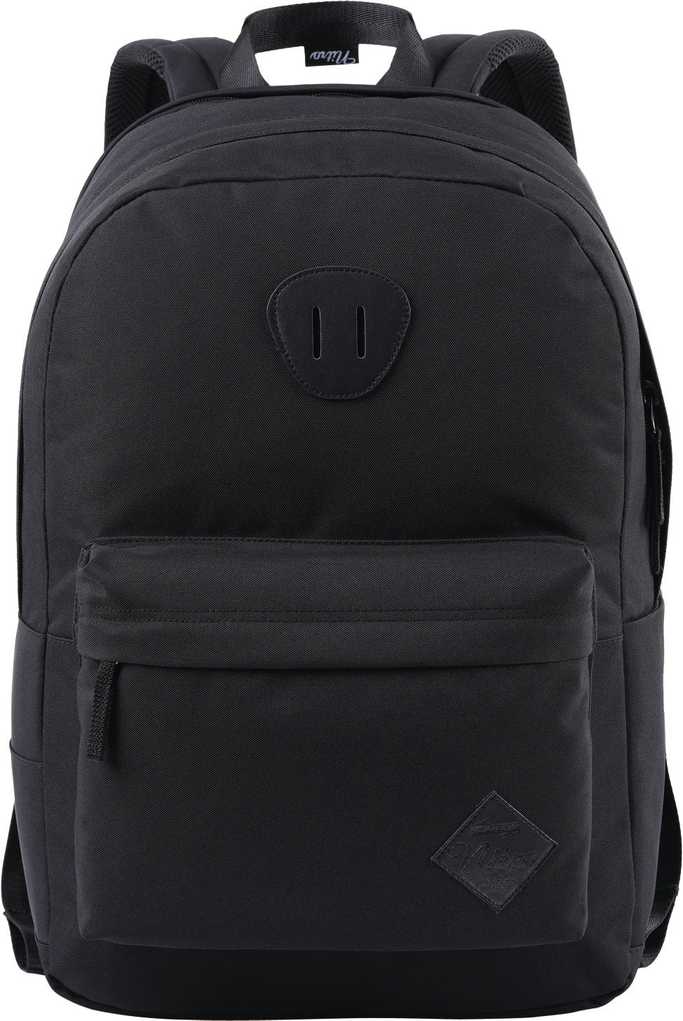 Nitro Notebook-Rucksack Urban Plus – veganes Leder – True Black, 460 × 310 × 170 mm