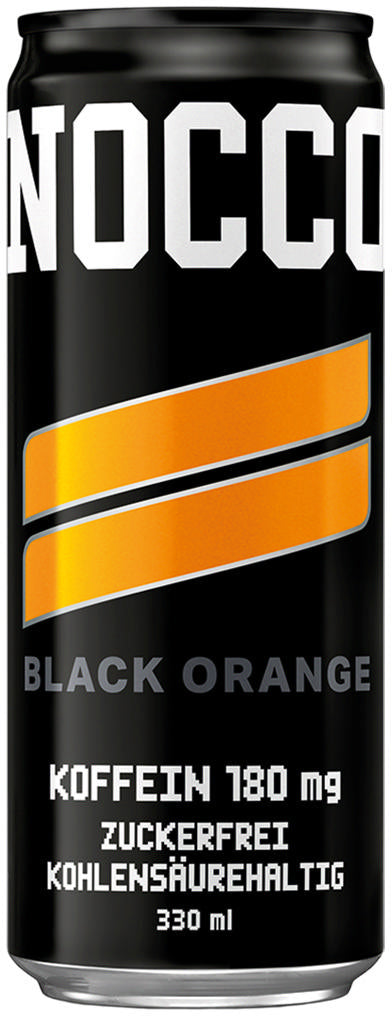 NOCCO Energy Drink Black Orange, zuckerfrei, koffeinhaltig – 3,3 dl