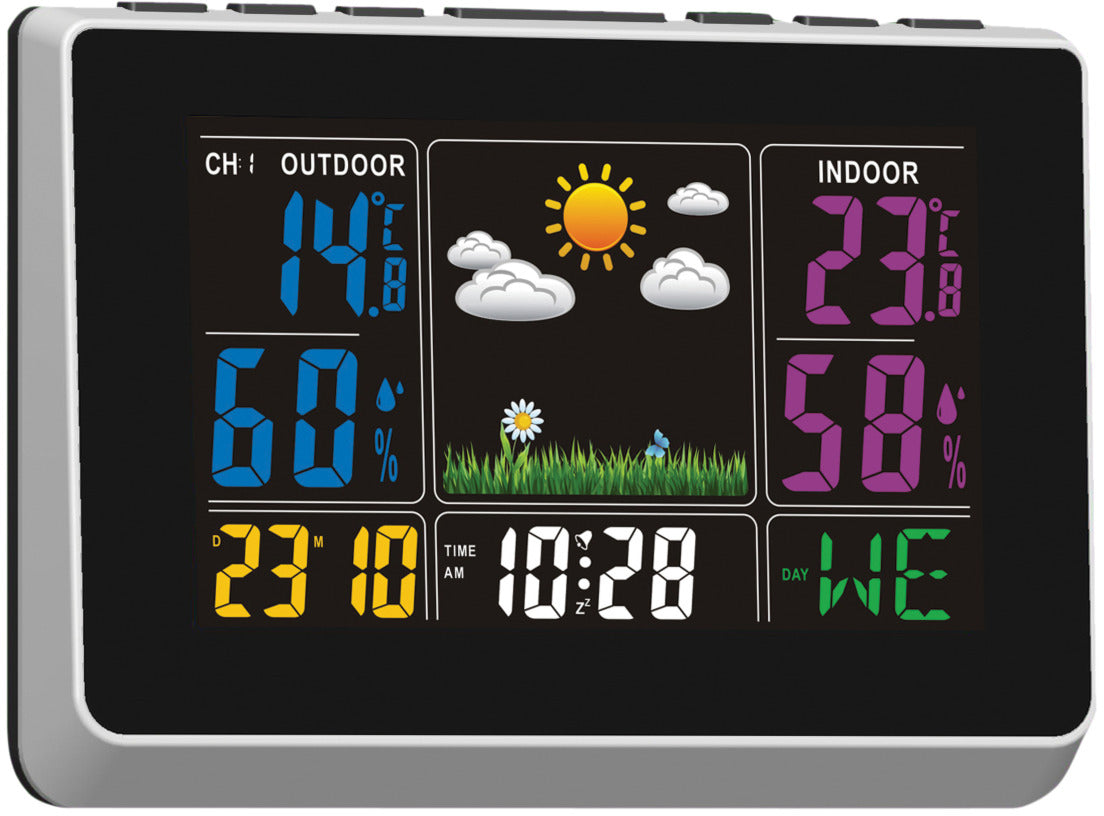 Nordic q RS8738LE5 – Wetterstation, Funk, Innen/Aussen, Hygrometer, inkl. Aussensensor