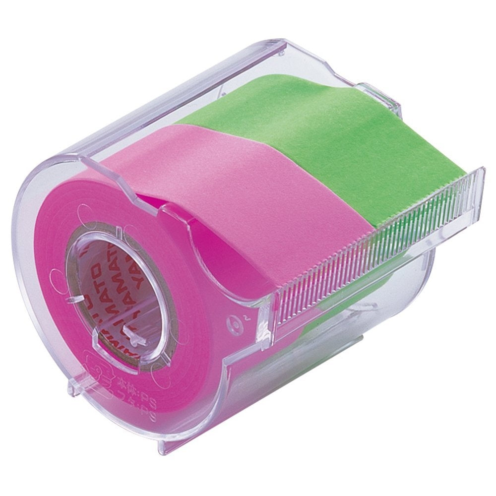 Nt YAMATO NORK-25CH Beschriftungs-/Abdeckband (Papier) – 25 mm × 10 m, rosa/limette, wiederablösbar