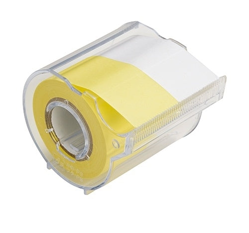 Nt Yamato Haftnotizen auf Rolle – 10 m × 25 mm – weiss, gelb, vollflächig klebend