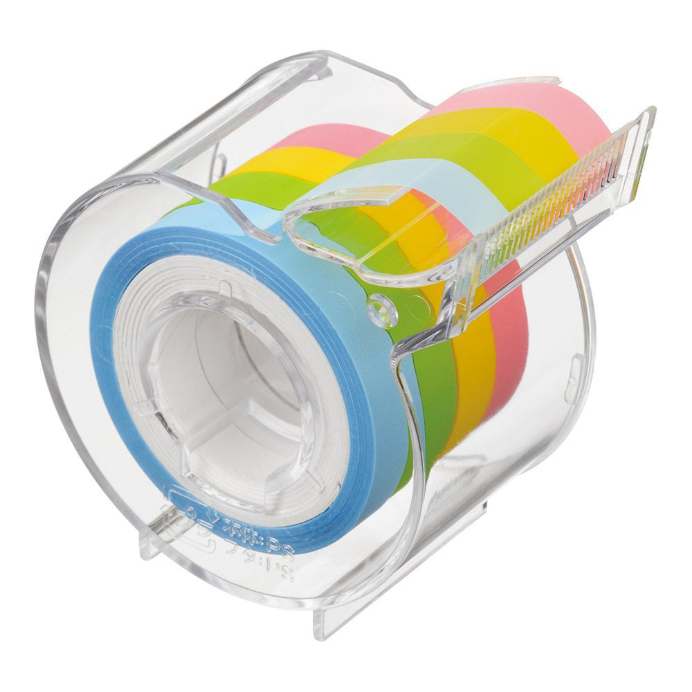 NT Haftnotizen auf Rolle – 10 m × 7 mm – Mehrfarbig, vollflächig klebend