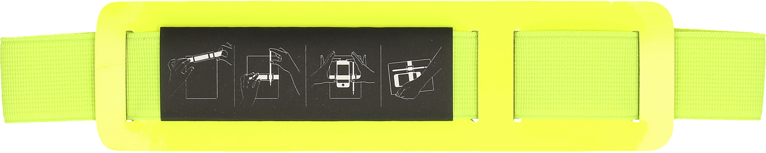 Nuuna Stiftschlaufe für nuuna Notizbücher (Grösse L) – recyceltes Leder, Neon-Gelb, 35 × 5 × 185 mm