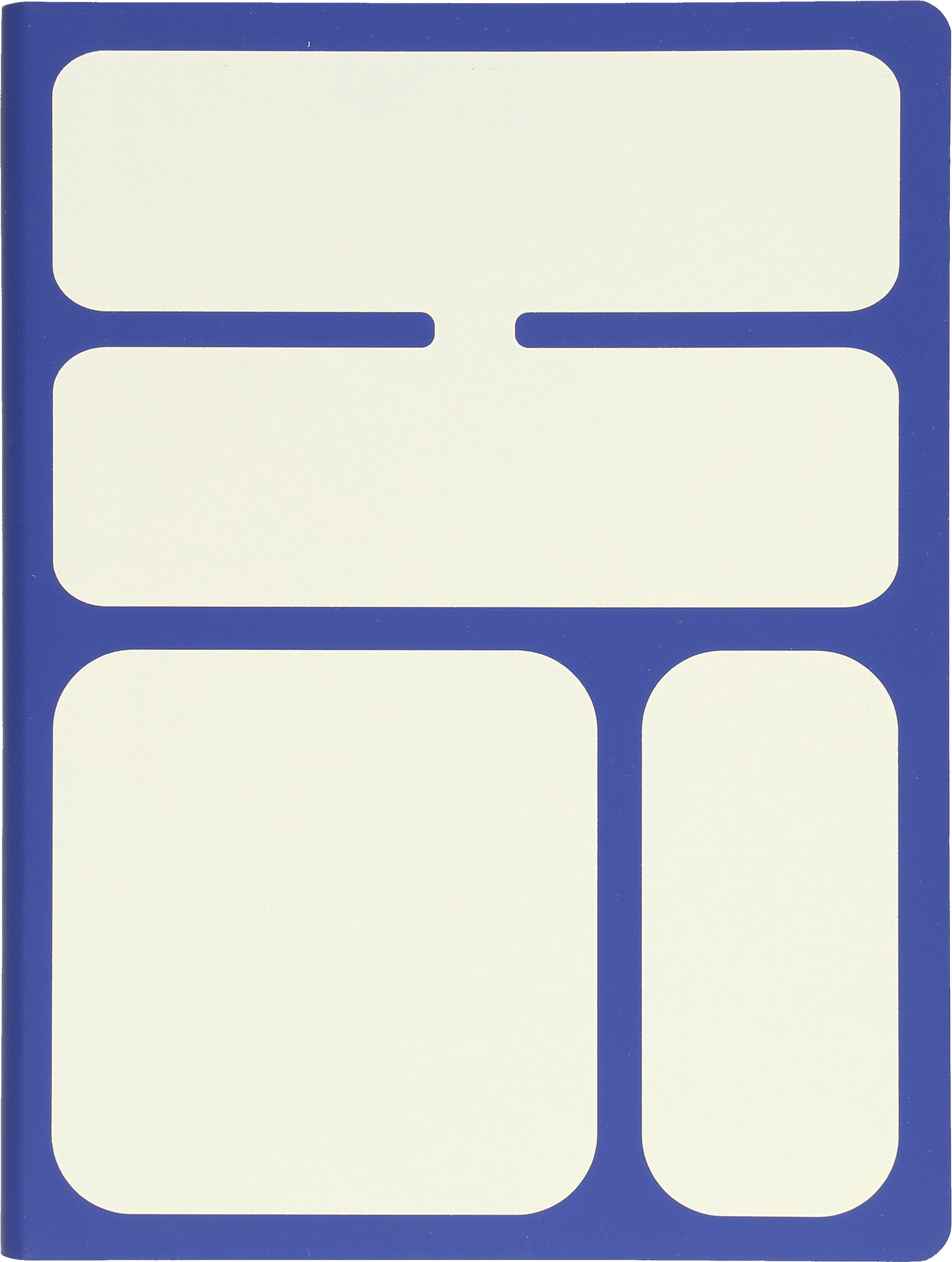 nuuna Notizbuch – 165 × 220 mm – 120 g/m² – Softcover, abgerundete Kanten, nummerierte Seiten, blau/weiss
