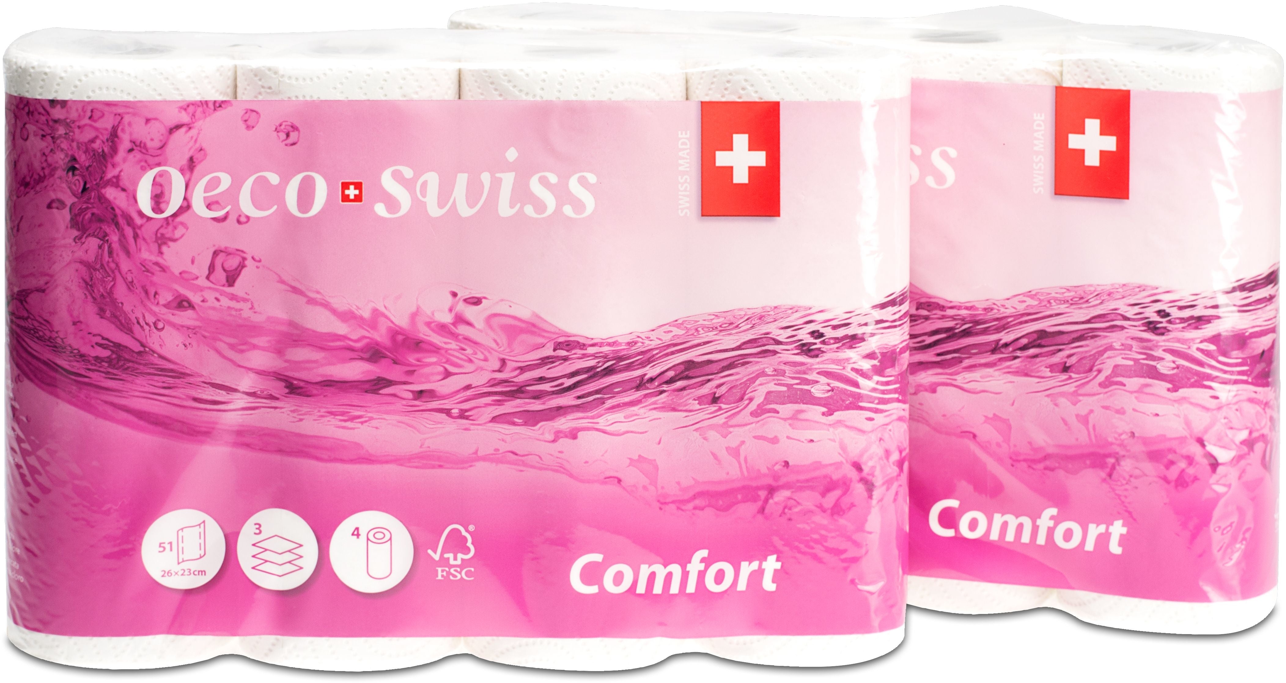 Oeco swiss Haushaltspapier – 3-lagig, weiss – 260 × 230 mm – FSC