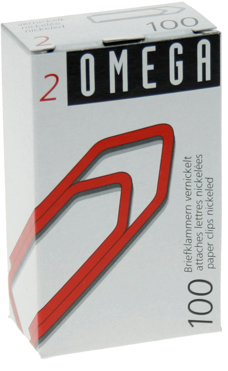 Omega Büroklammern 80 mm – vernickelt