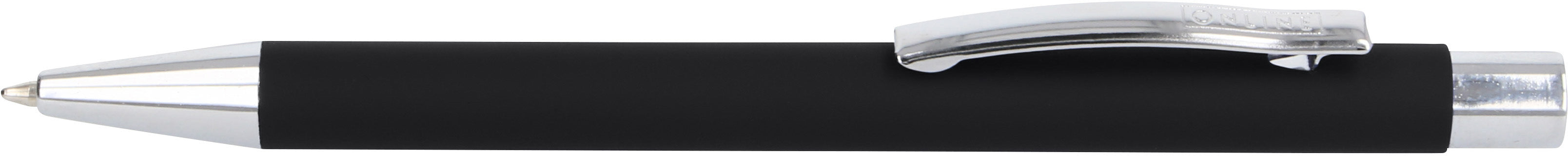 ONLINE Soft Metal 21737/3D Classic Black Kugelschreiber – Blau, Druck, nachfüllbar