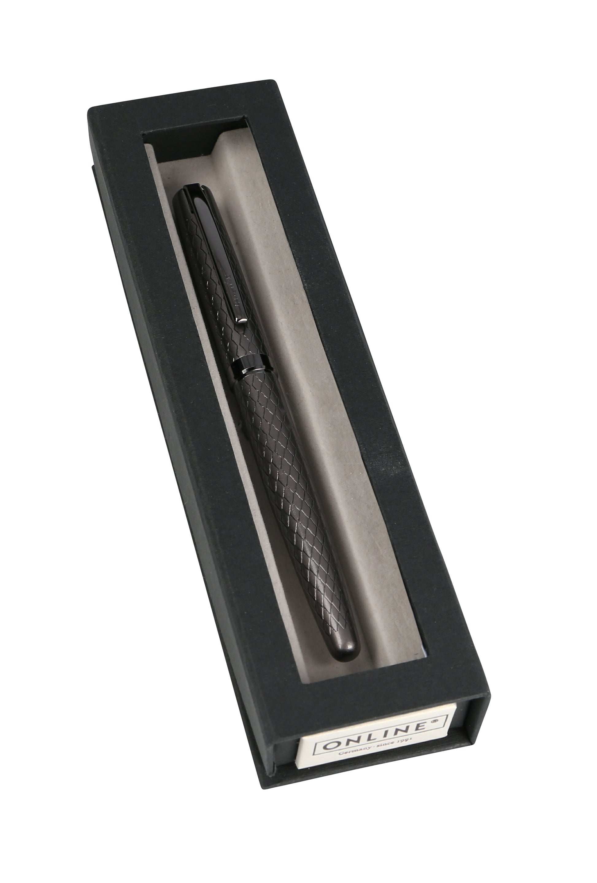 Online Diamond – Füllfederhalter – M – Titan – Metall – Geschenkbox