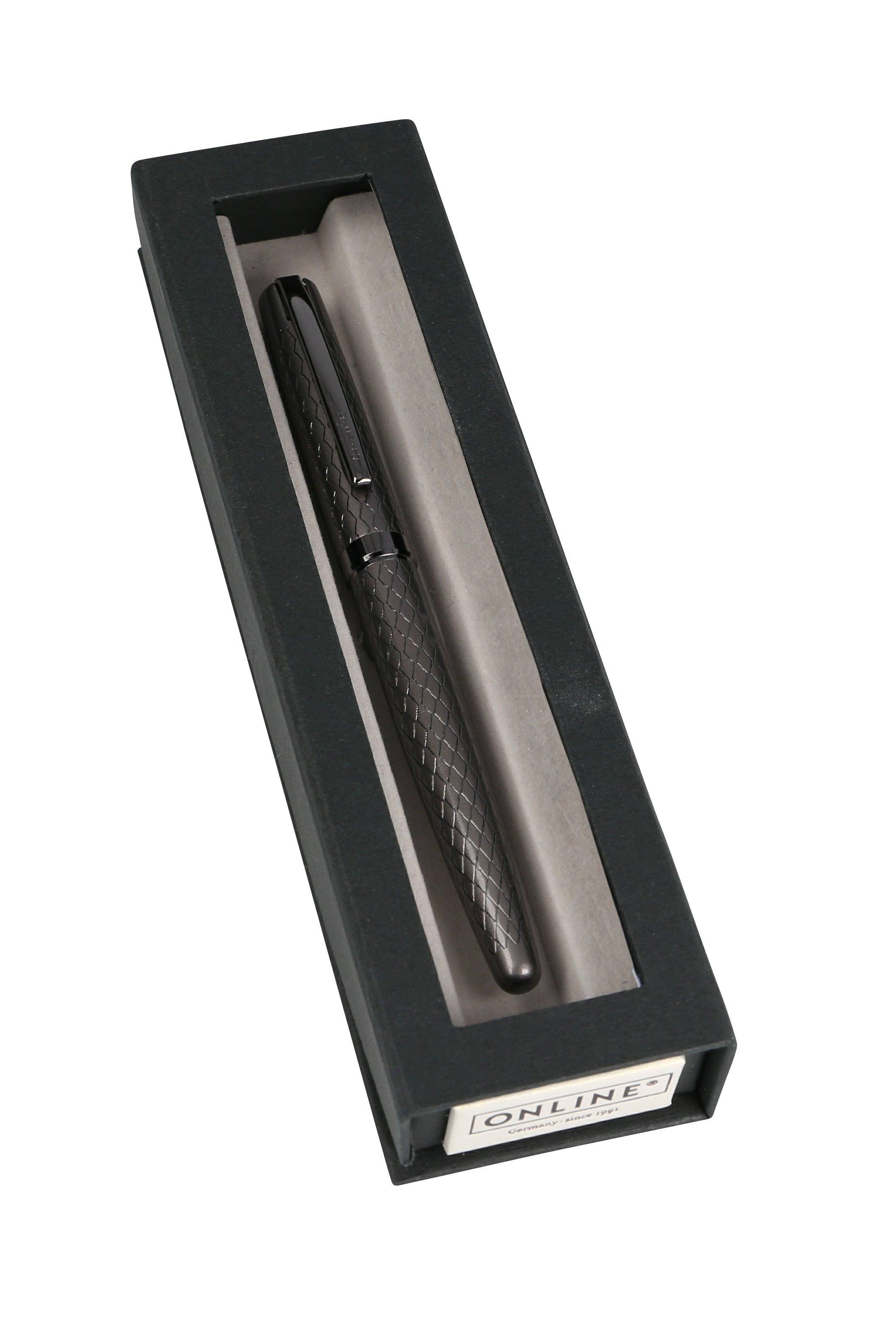 Online Diamond – Füllfederhalter – M – Titan – Metall – Geschenkbox