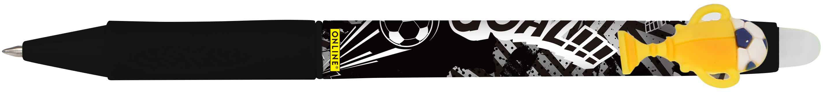 ONLINE MAGIXX Football Gelschreiber – Blau, Spitze 0,7 mm, radierbar, nachfüllbar, 3er-Set