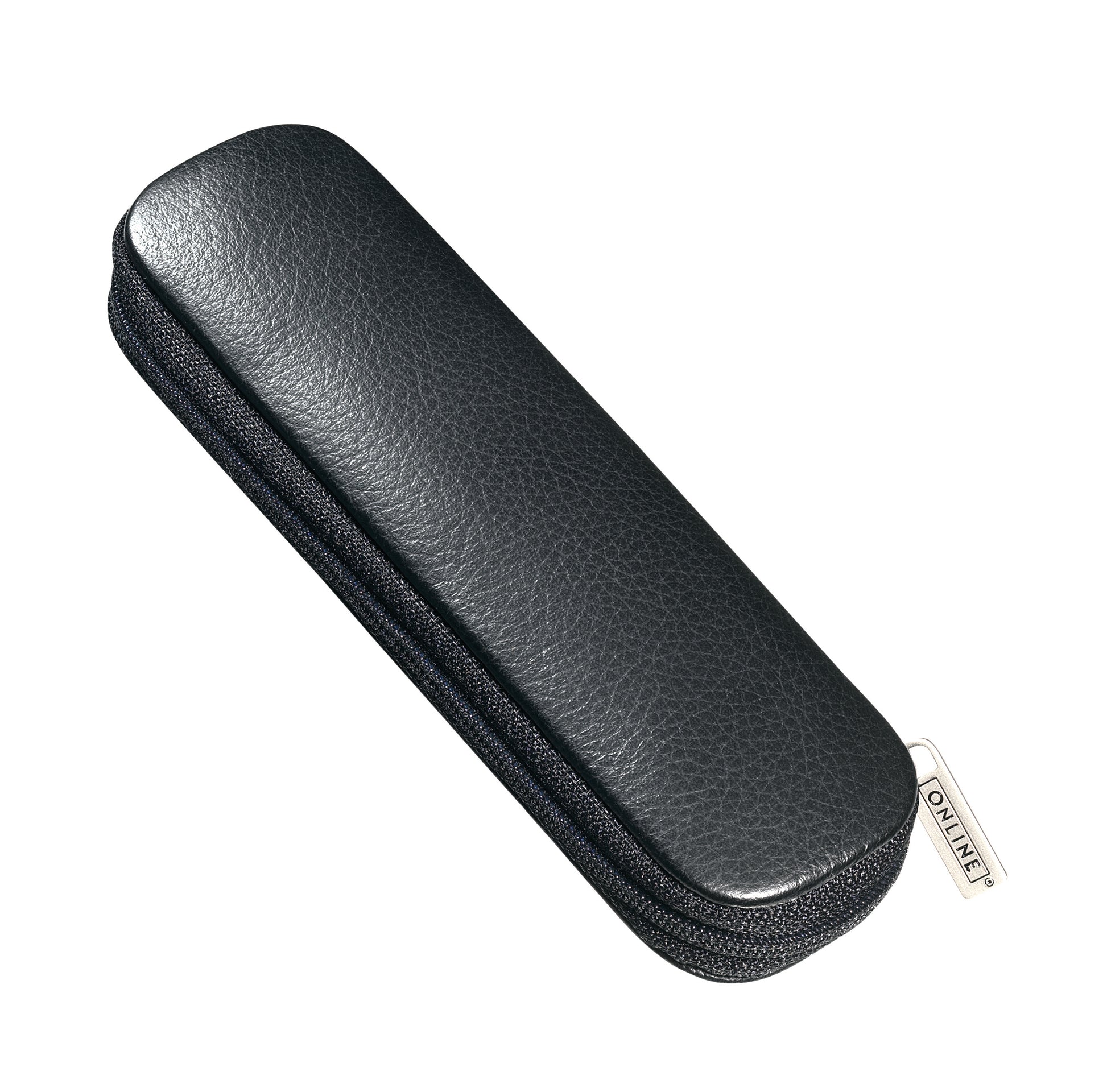 Online 90686 – Etui für 2 Schreibgeräte, Leder, 4,9 × 2,6 × 15,8 cm