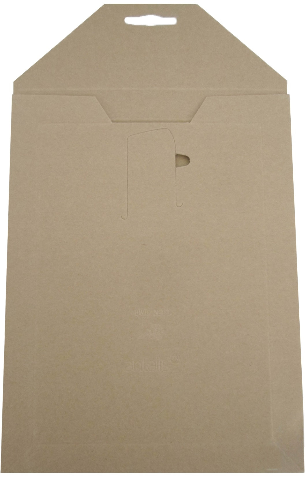 Owo-zet Karton-Versandtasche – 216 × 340 × 110 mm, Zungenverschluss, Karton, Braun