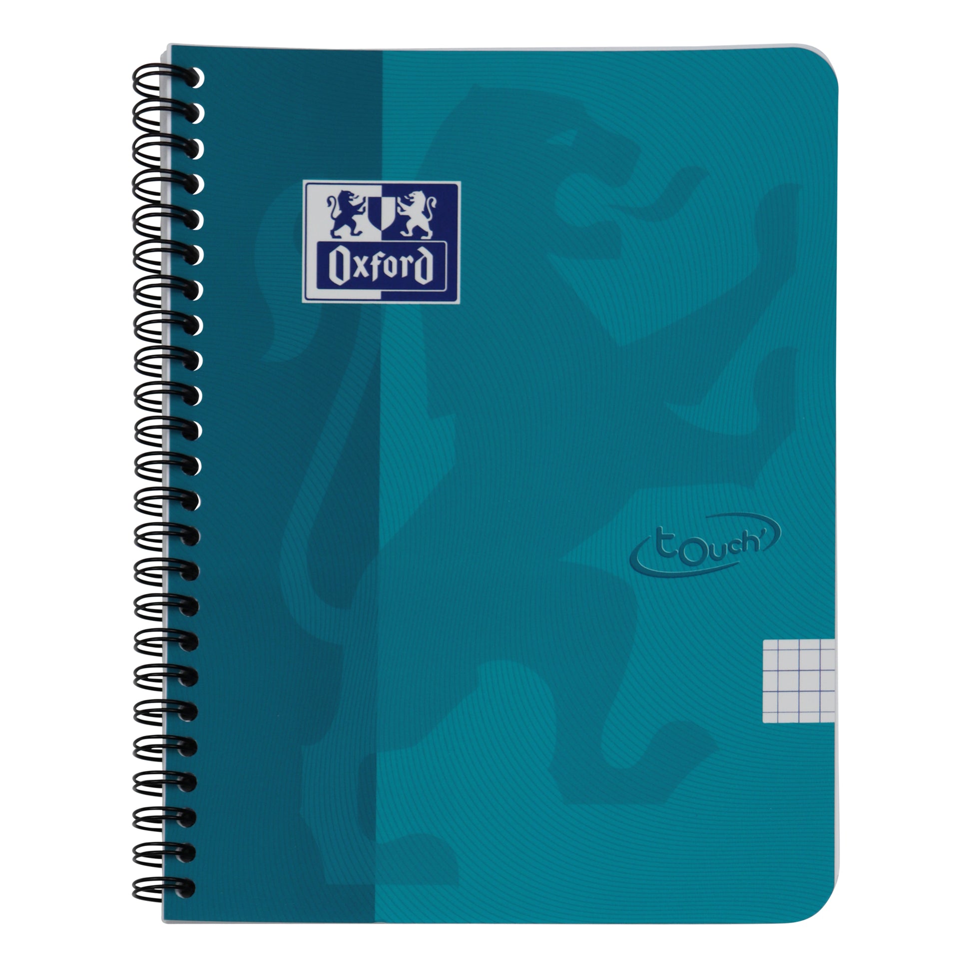 Elba OXFORD Spiralheft – A5 – 90 g/m² – Doppelspirale, Soft-Touch-Cover, SCRIBZEE-kompatibel, Blau, EU Ecolabel