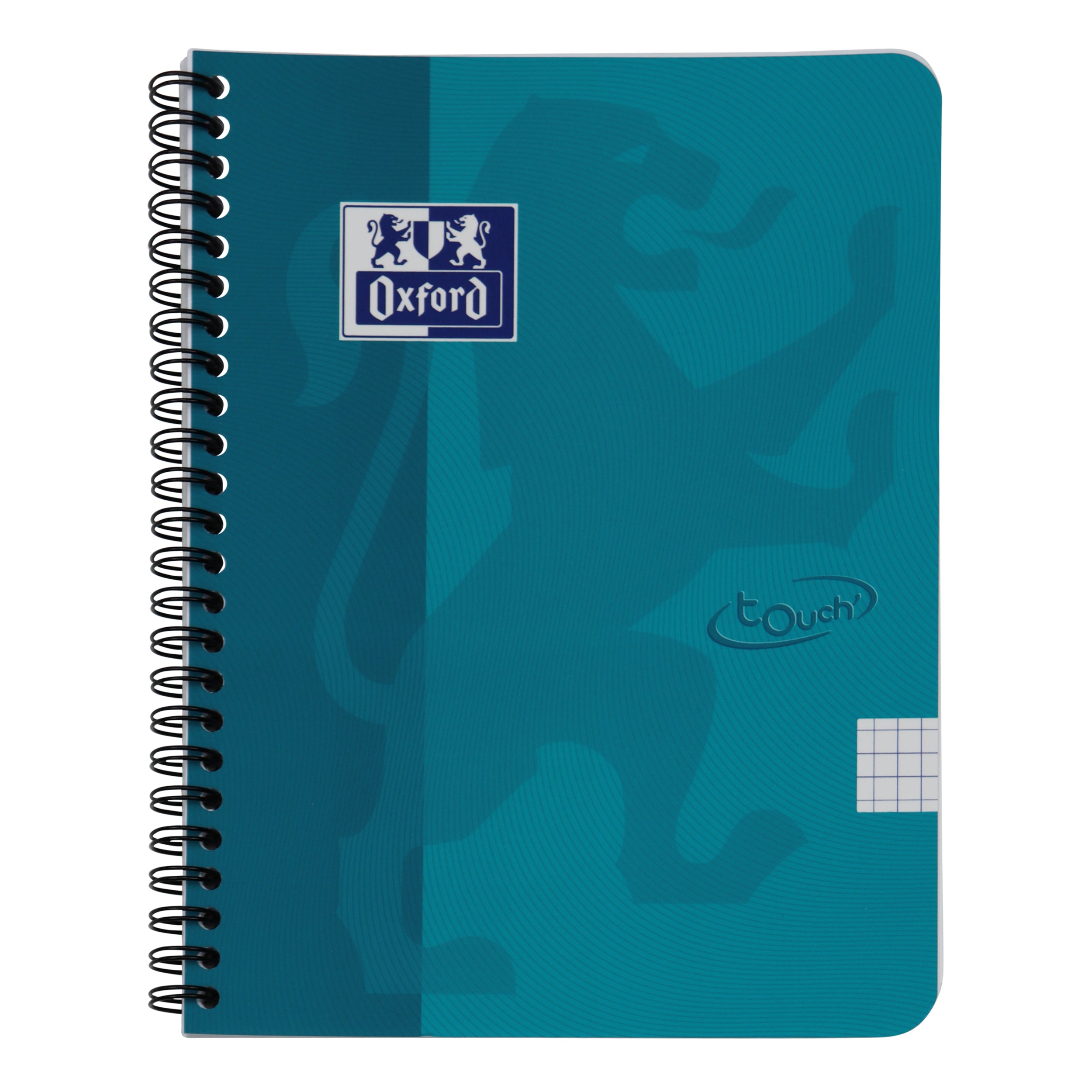 Elba OXFORD Spiralheft – A5 – 90 g/m² – Doppelspirale, Soft-Touch-Cover, SCRIBZEE-kompatibel, Blau, EU Ecolabel