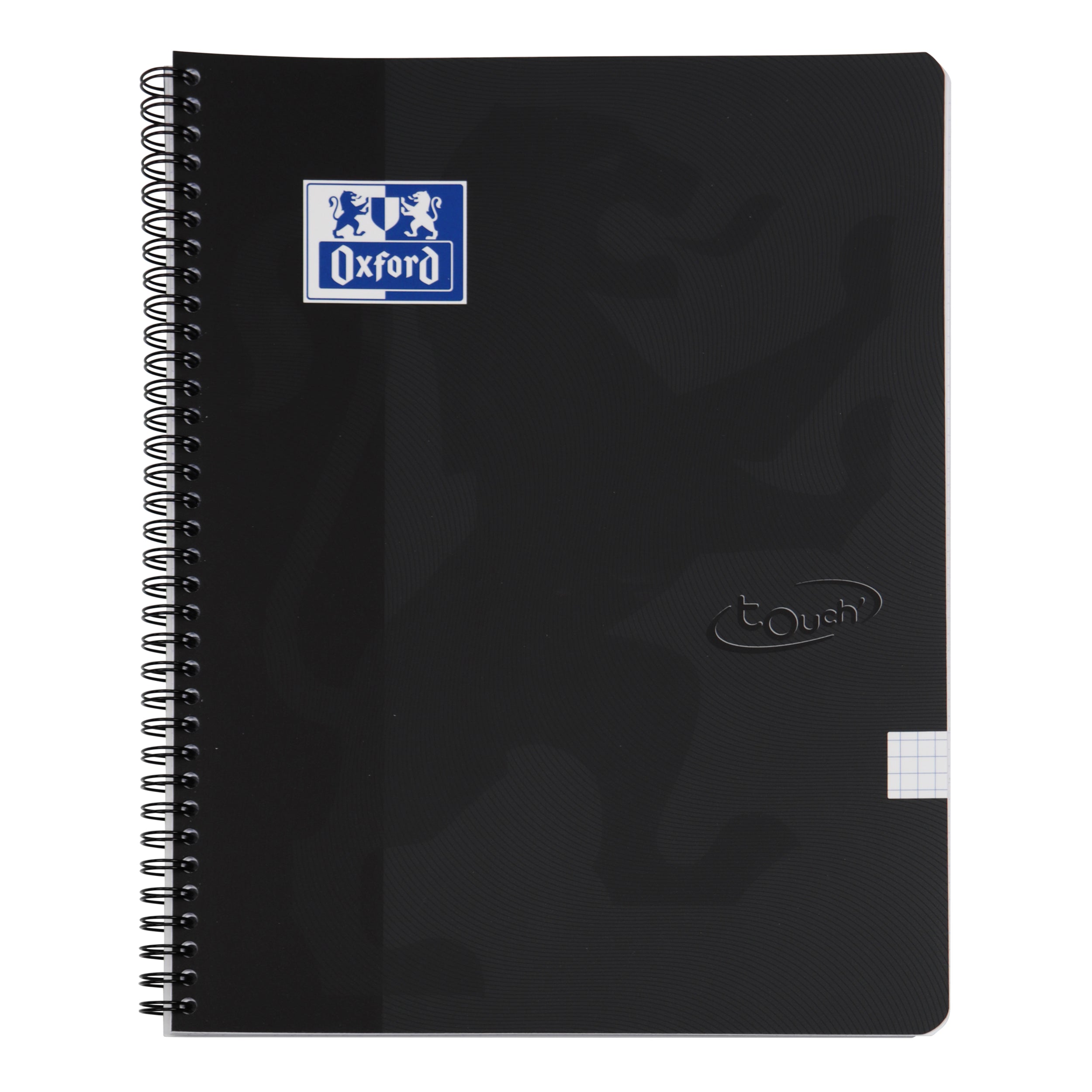 Elba Oxford Spiralheft – A4 – Doppelspirale, Soft-Touch-Einband, SCRIBZEE-kompatibel, Schwarz, EU Ecolabel