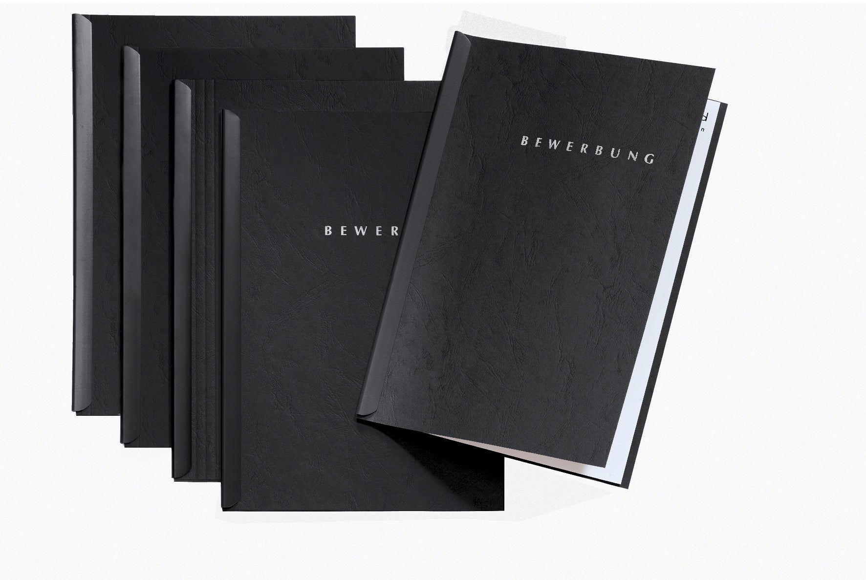 Pagna Bewerbungsmappe Start 22005-04, für A4 – Karton – Schwarz, 5er-Pack