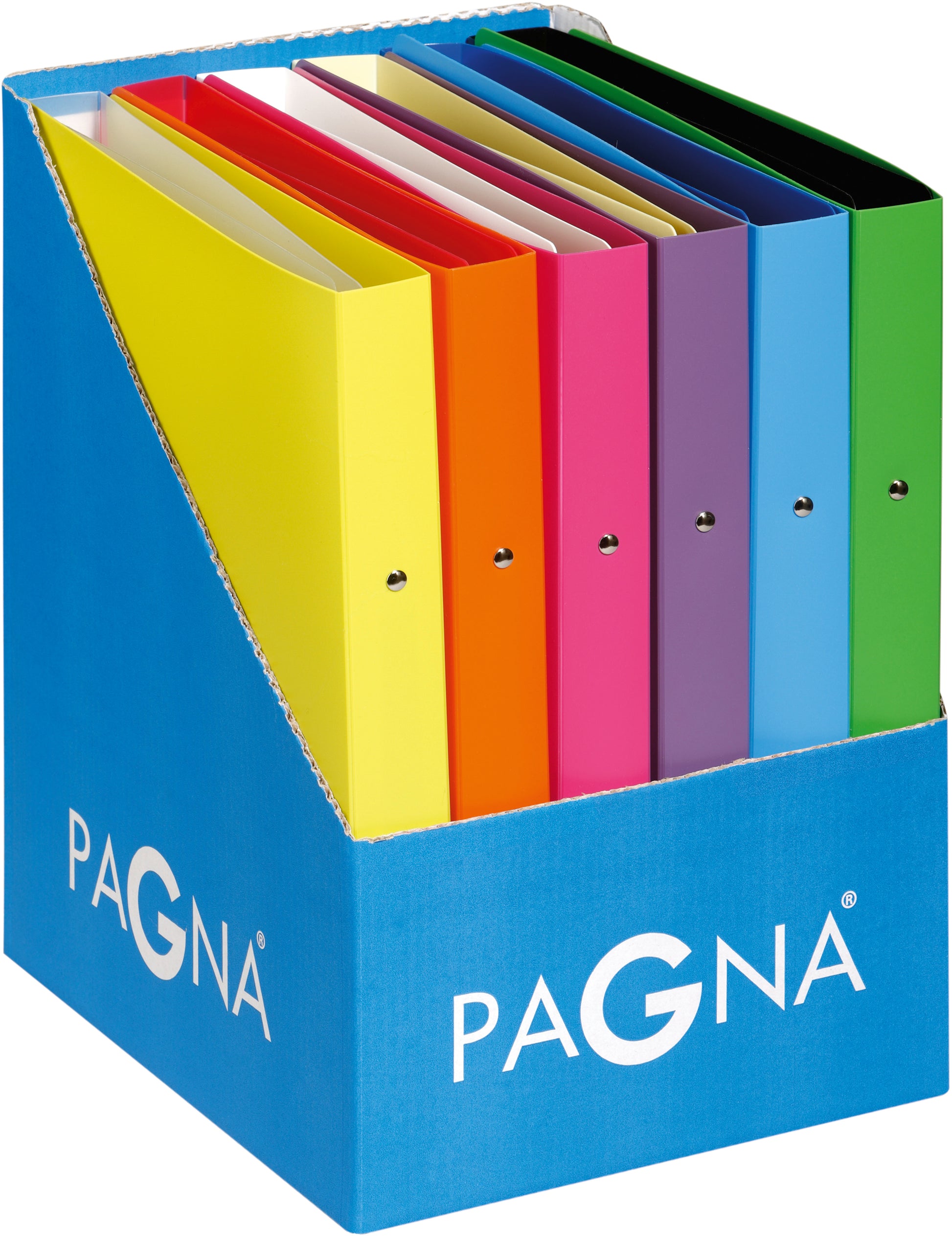 Pagna Ringbuch – 2-Ring Ø 25 mm – für A4 – mehrfarbig – 12 Stk.