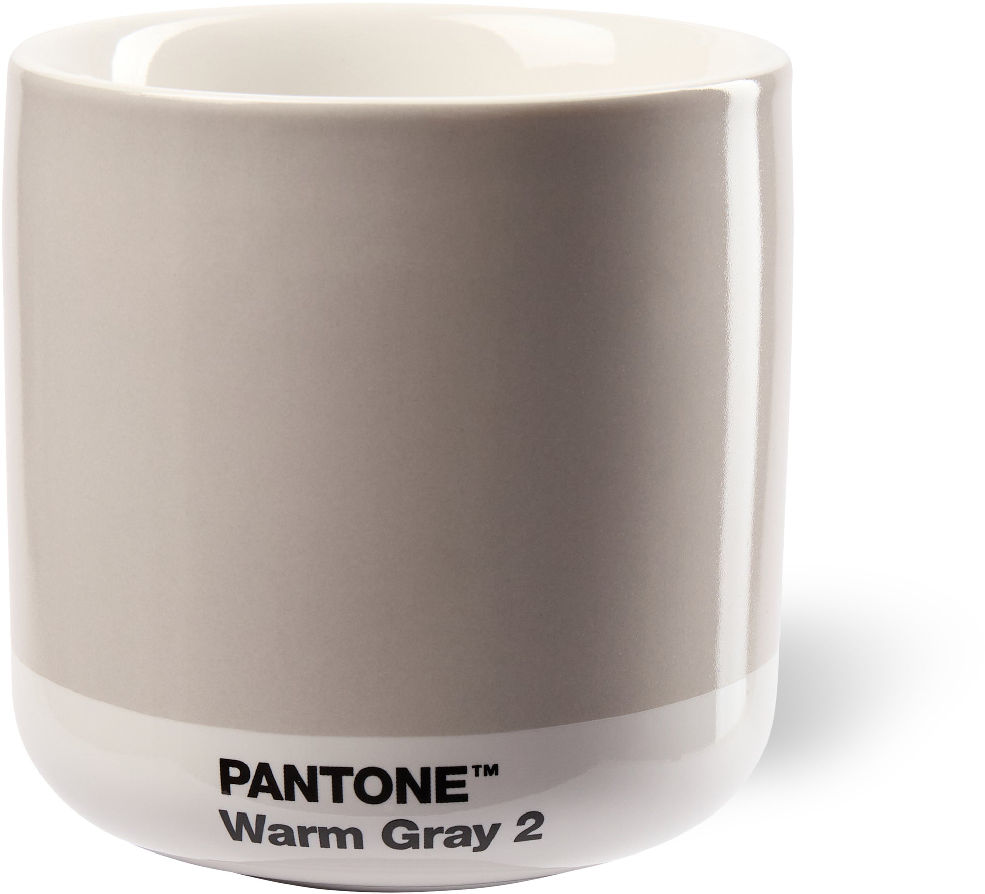Pantone Thermotasse – 210 ml, Ø 10,0 cm, H 10,5 cm, Porzellan, Warmgrau, doppelwandig