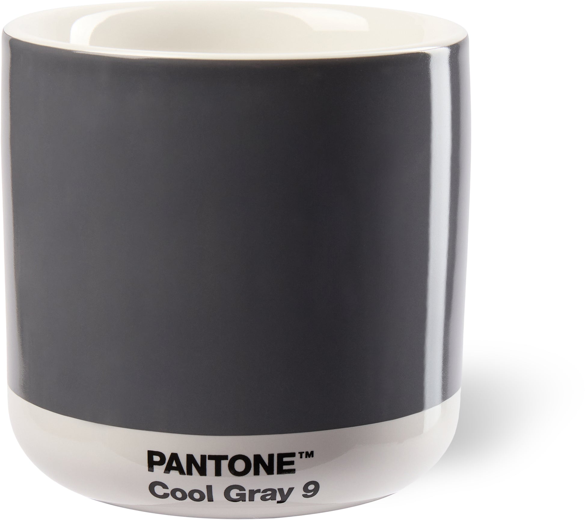 Pantone Thermotasse – 210 ml, Ø 10,0 cm, H 10,5 cm, Porzellan, Grau, doppelwandig