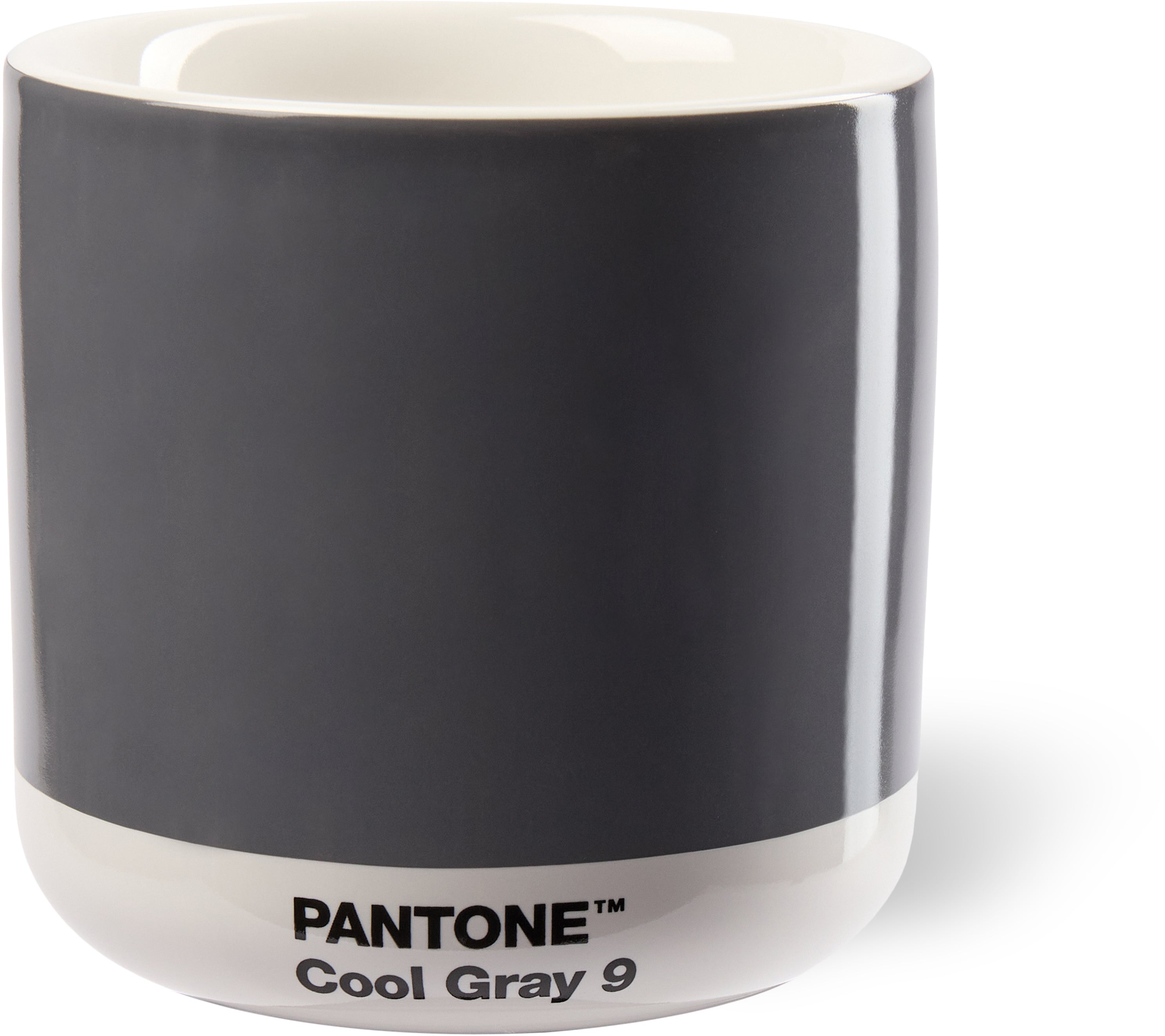 Pantone Thermotasse – 210 ml, Ø 10,0 cm, H 10,5 cm, Porzellan, Grau, doppelwandig
