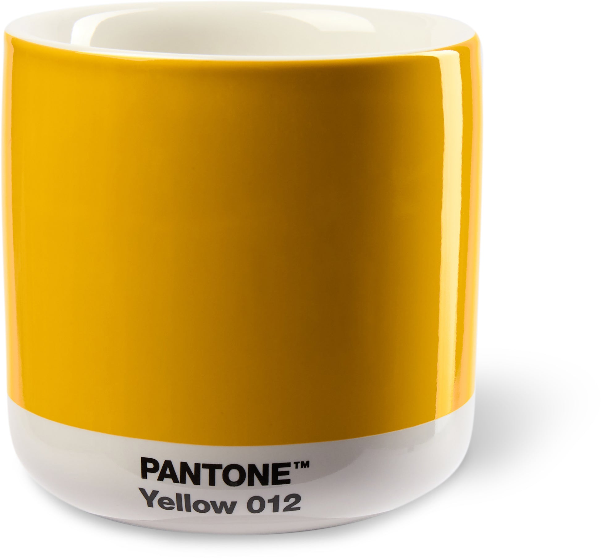 Pantone Thermotasse – 210 ml, Ø 10,0 cm, H 10,0 cm, Porzellan, Gelb
